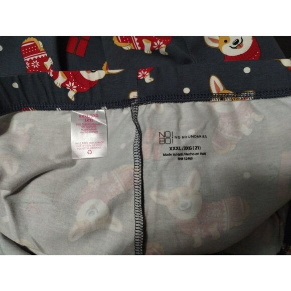 NWT Corgi Christmas Holiday Leggings Ankle Legging Size XXXL/3X (21) NOBO Dog - Picture 7 of 9